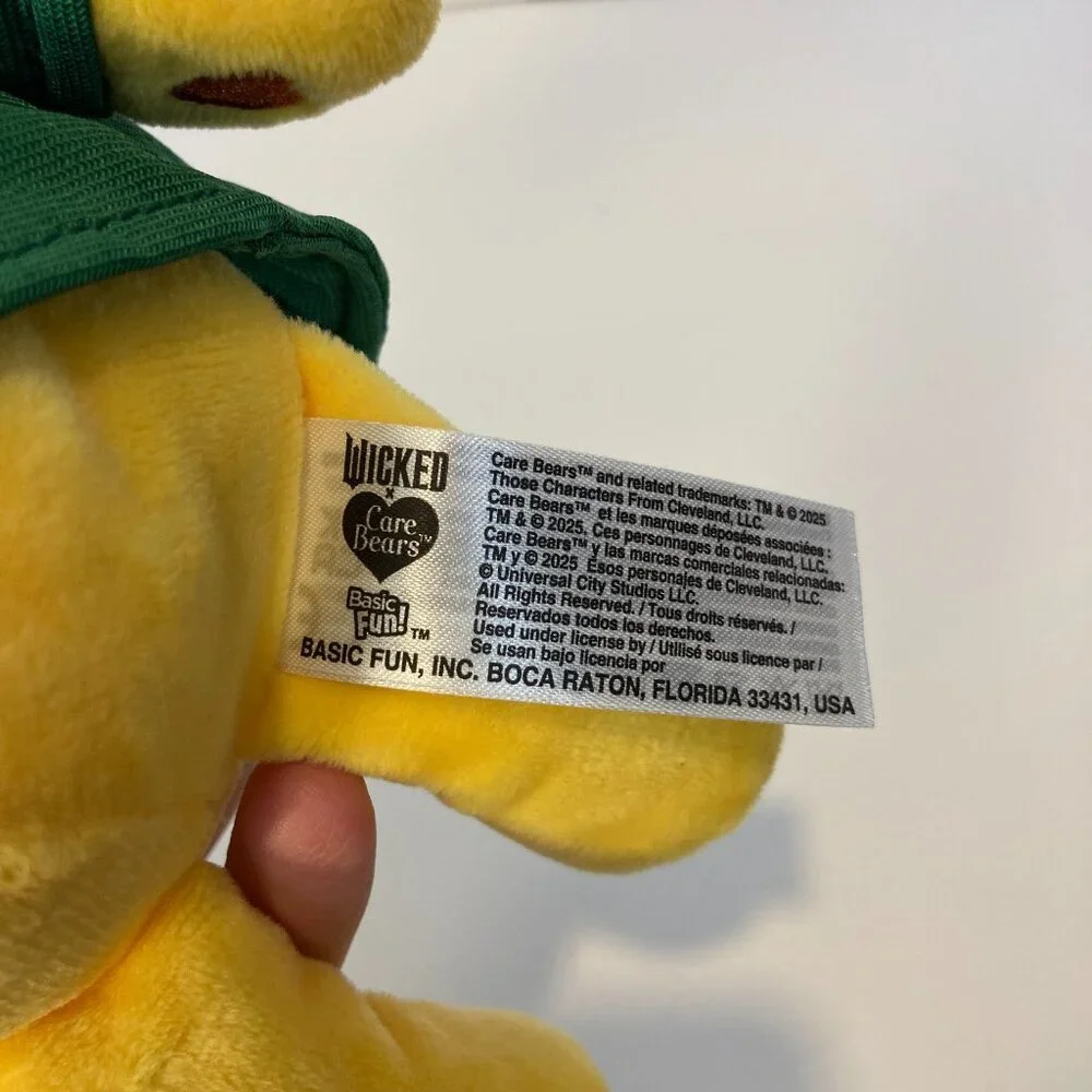 Care Bears X Wicked Fun Size 8" Funshine Bear As Scarecrow Plush Toy NWT - Picture 2 of 6